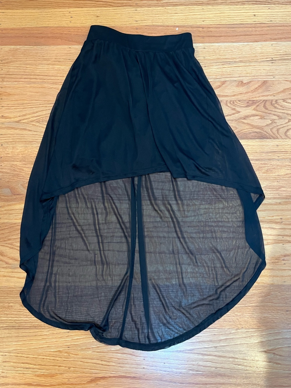 Black Sheer Maxi Skirt